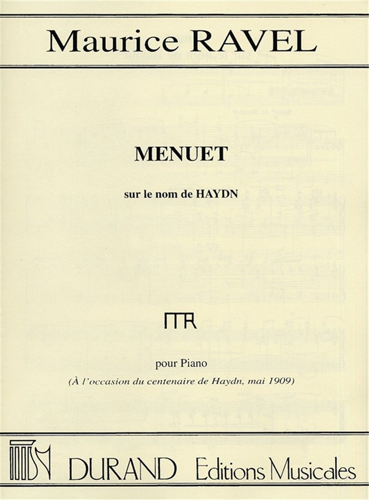 Menuet Sur Le Nom De Haydn Pour Piano
